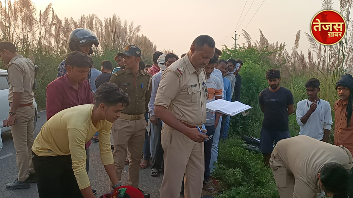 अज्ञात वाहन की टक्कर से बाइक सवार युवक की मौत।